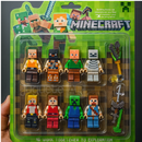 SET X12 MUÑECOS DE MINECRAFT + 12 BLOQUES + ACCESORIOS